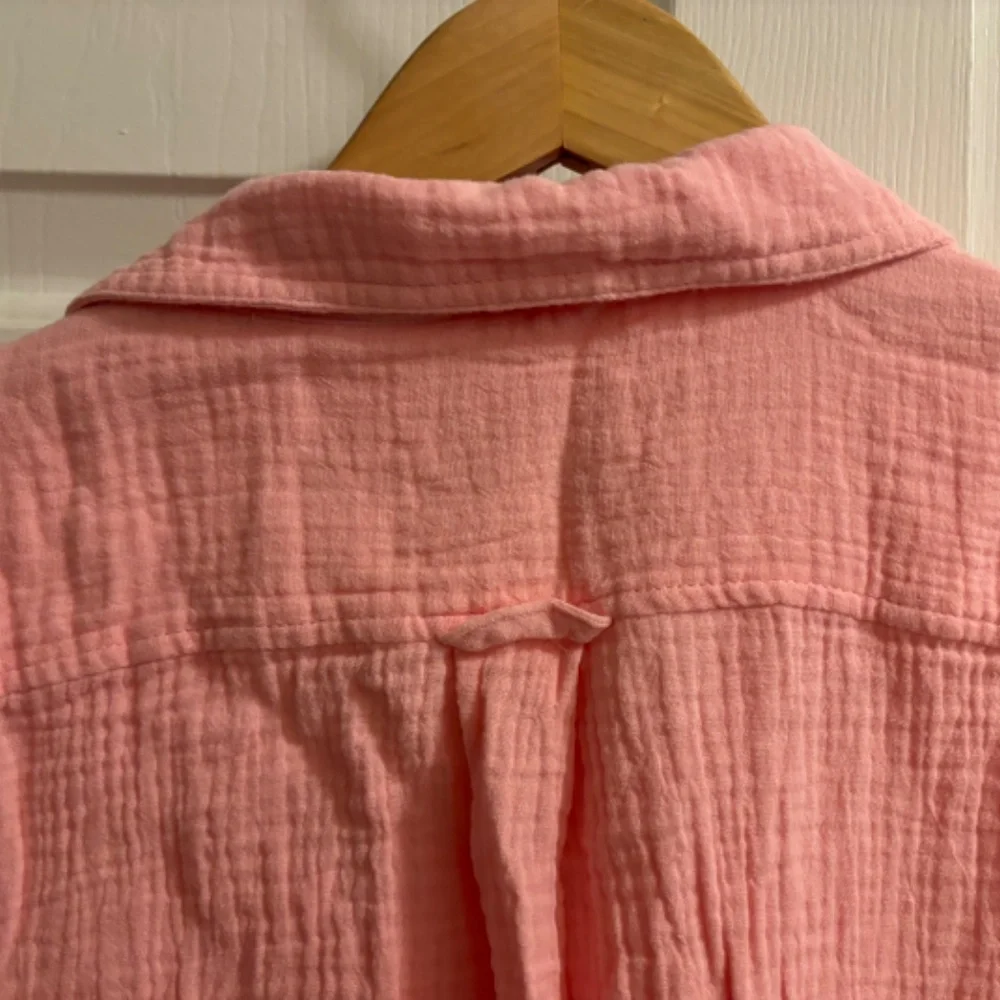 J. Crew Resort Pink Cotton Gauze Shirt size 14